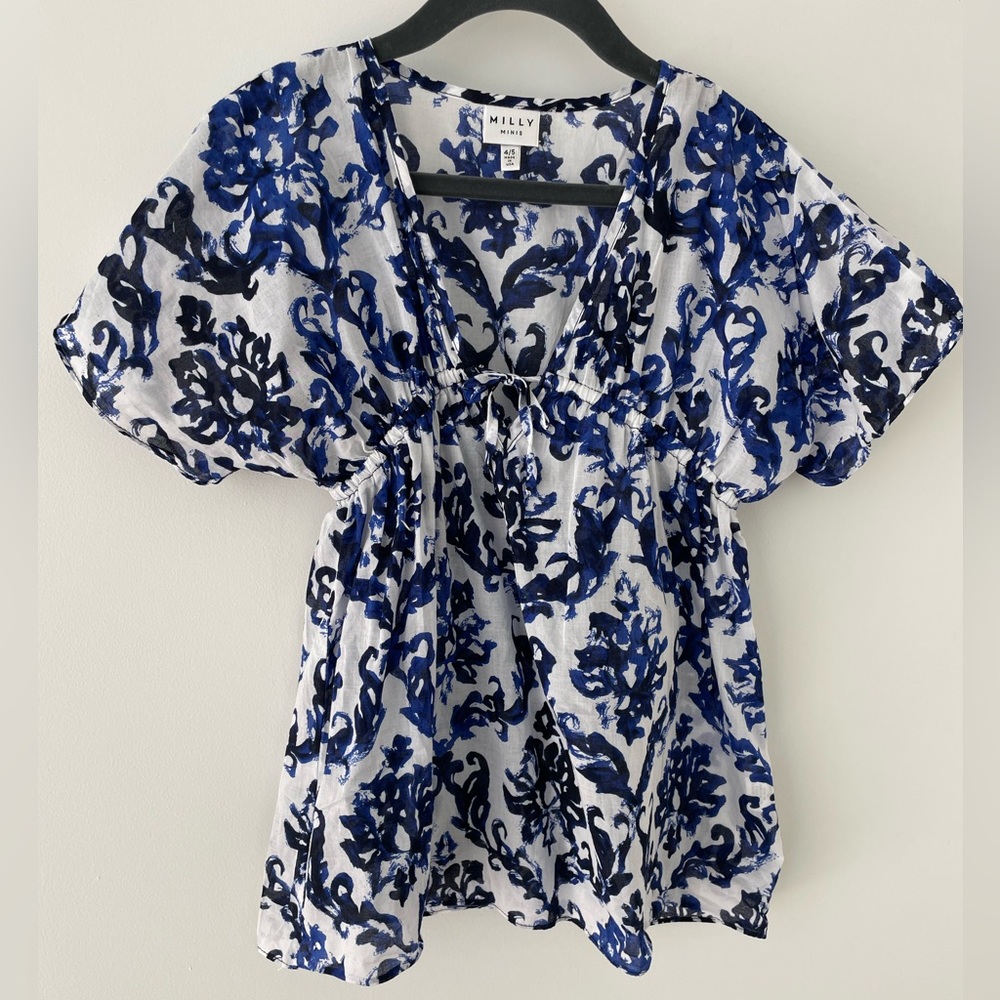 Milly Pool Coverup blue, girls Size 4/5